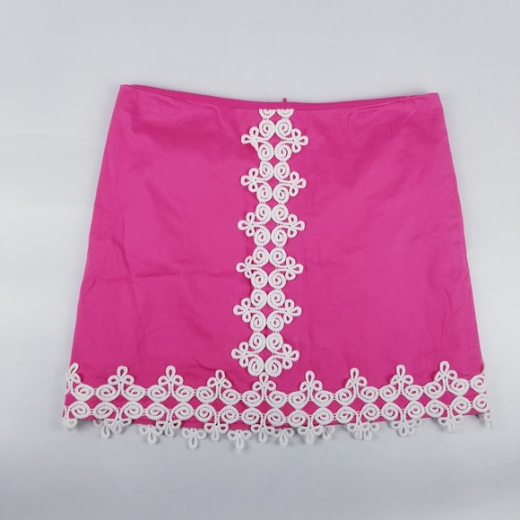 Lilly Pulitzer Dresses & Skirts - ⛄Lilly Pulitzer Sz 6 Pink Embroidered Mini Skirt